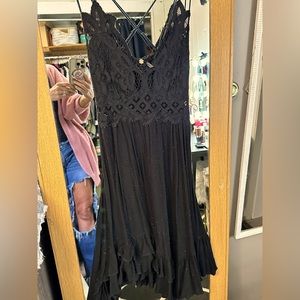 Slip black dress from Lulu